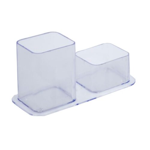 Porta caneta e clips modelo acrílico mais
