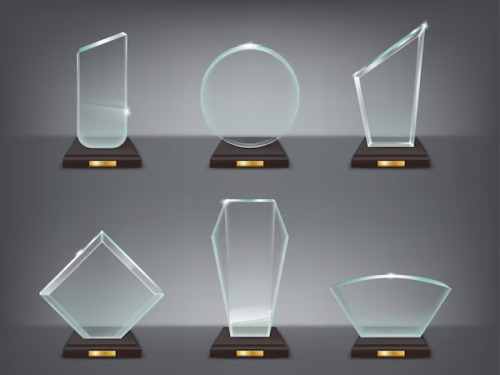 Troféu em acrílico com base diversos modelos